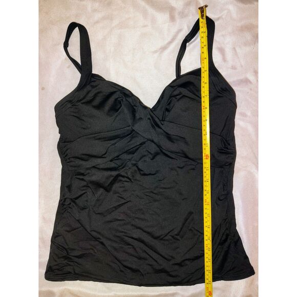 NWT Lands' End V-Neck Wrap Underwire Tankini Swimsuit Top Size 12 UPF 50 Beach - Picture 8 of 8